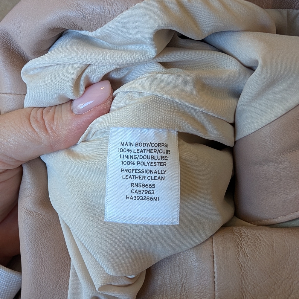 Halogen A-Line Skirt with Button Detail in Tan - Picture 4 of 4